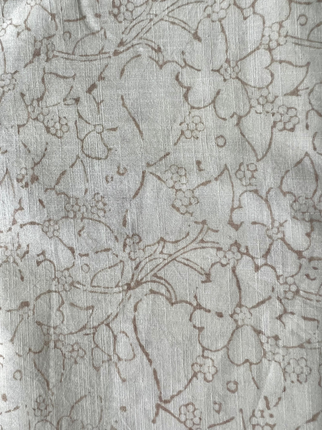 Natural line floral - Long Table Cloth or Curtain