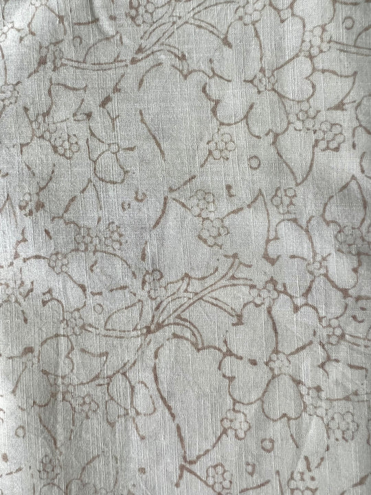 Natural line floral - Long Table Cloth or Curtain