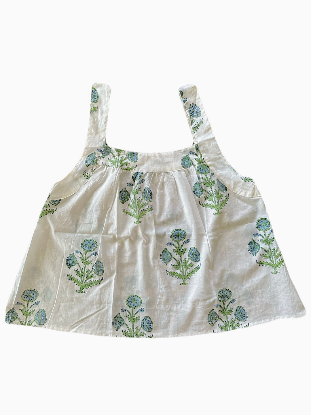 farmers market tank top blue bouquet