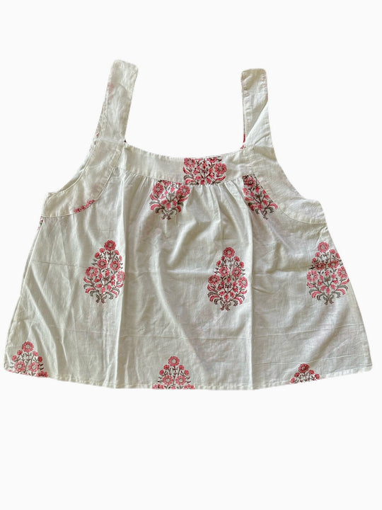 farmers market tank top pink bouquet