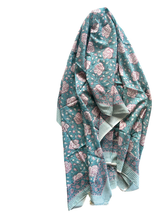 Roses- block printed sarong