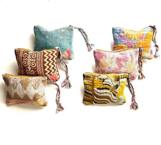 Kantha Wristlet