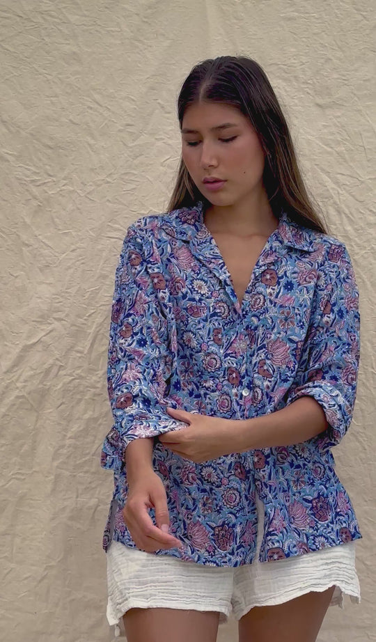 JUNGLE PRINT BEACH SHIRT
