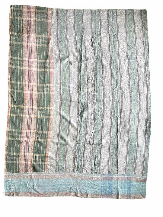 Prime Kantha Quilt - Turquoise Sea