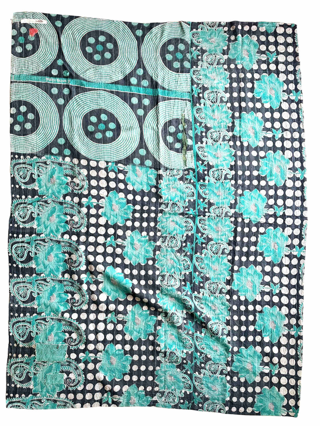 Prime Kantha Quilt - Turquoise Sea