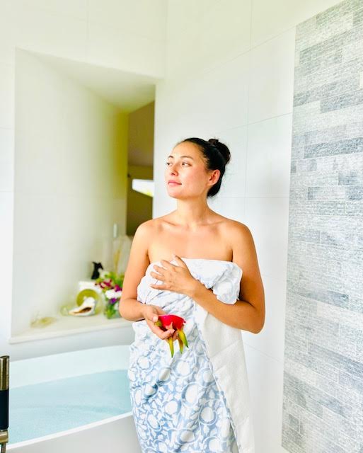 Dusk Shadow Floral- Luxury Spa Towel