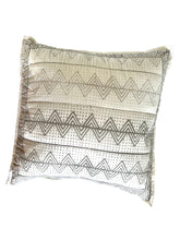 Load image into Gallery viewer, Grey Chevron Stripe - 16&quot; square quilted pillow cover
